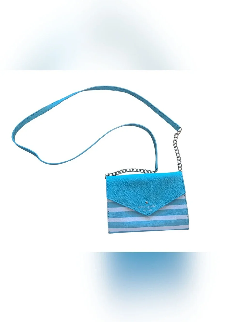Kate Spade New York Fairmont Mint/Cream Stripe Detachable Strap Small Crossbody